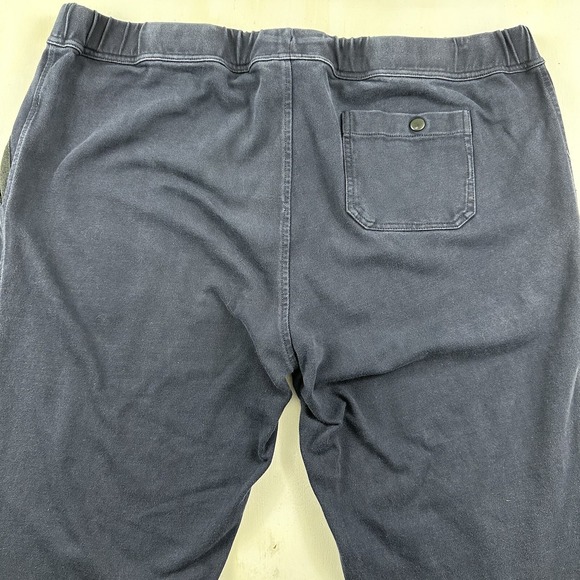 J.Crew Garment Dyed Joggers Men XL Sweatpants Navy Blue Thick Cotton Terry Slim - Picture 1 of 13